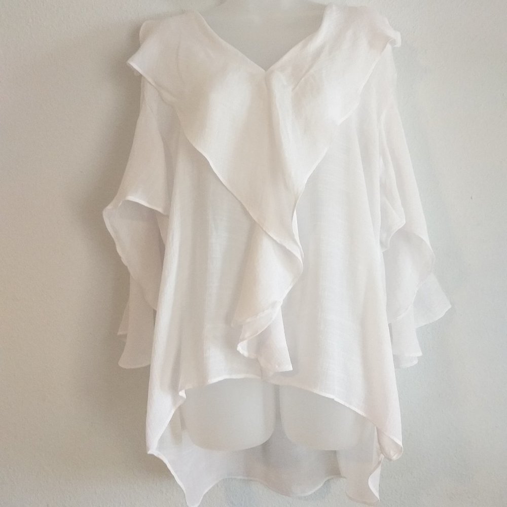 Azucar by JMP Womens White Blouse